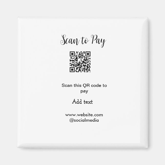 Imã Digitalizar para pagar digitalização código QR adi (Frente)