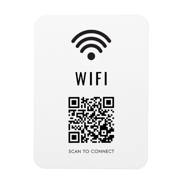 Ímã Digitalize para conectar o WiFi Magnet com Design  (Vertical)