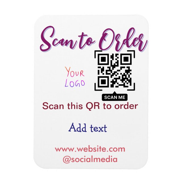 Ímã digitalize para encomendar código Qr e-mail site d (Vertical)