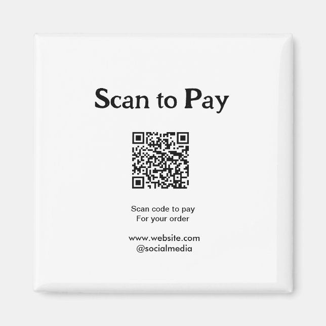 Imã Digitalize para pagar pelo código QR do pedido adi (Frente)