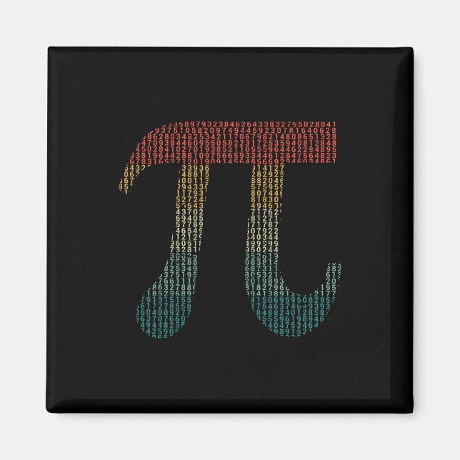 Imã Dígitos De Pi Em Números De Código Fonte Pi Dia 3. (Frente)