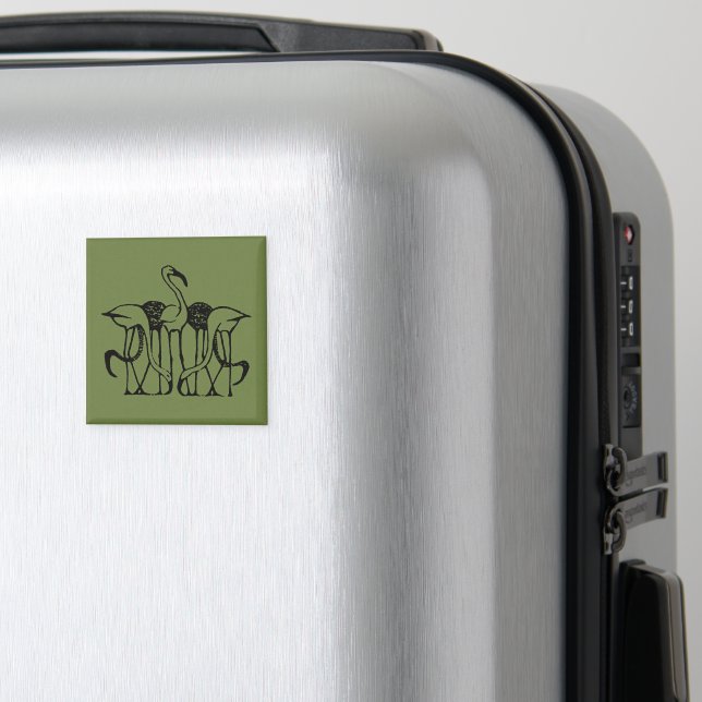 Imã Dijsselhof - Cinco Flamingos, belas artes, (In Situ (Luggage))
