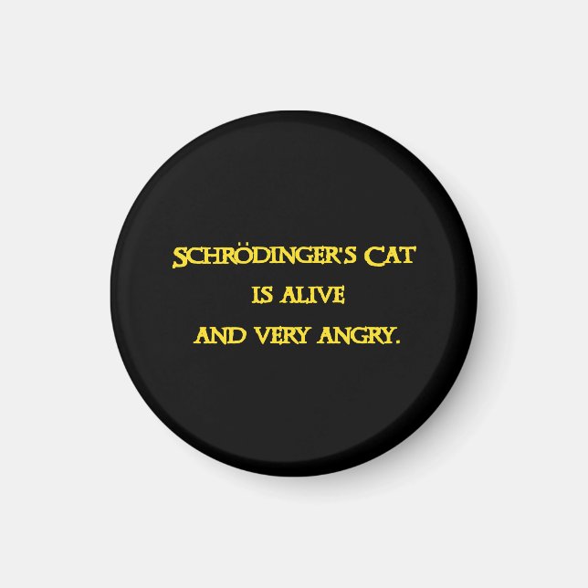 Imã Dilema Quântico Divertido - O Gato de Schrödinger  (Frente)