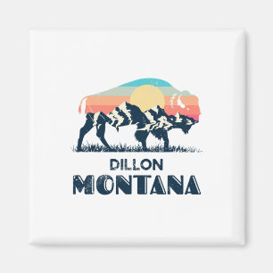 Imã Dillon Montana Vintage Caminhada Bisonho Natureza 