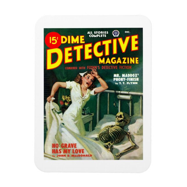Ímã Dime Detetive Magazine (Dez, 1948) (Vertical)