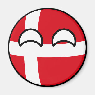 Imã Dinamarca Geeky de tensão engraçada Countryball