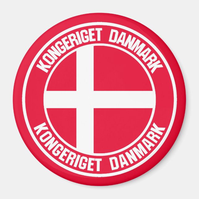 Imã Dinamarca Round Emblem (Frente)