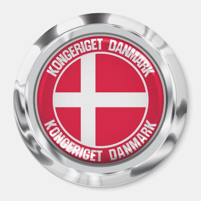 Imã Dinamarca Round Emblem (Frente)
