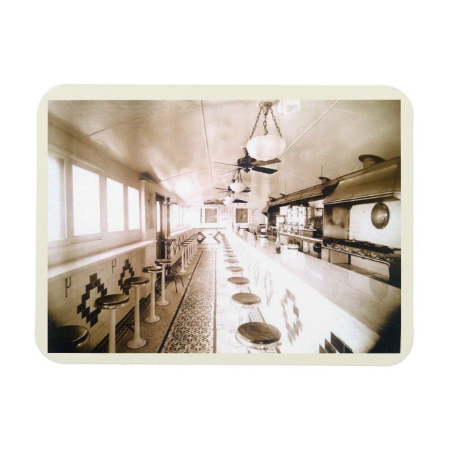 Ímã Diner Interior, 1920 Deco Magnet (Horizontal)