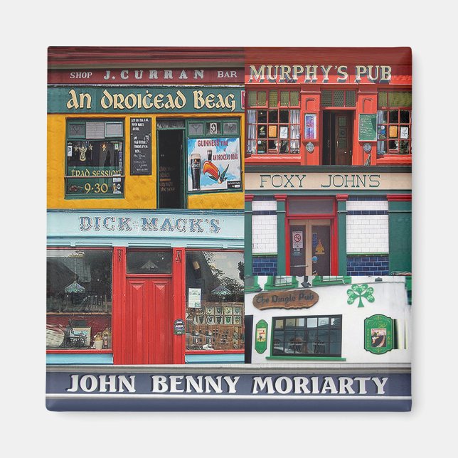 Imã Dingle Pubs Collage, Irish Magnet. Irlanda (Frente)