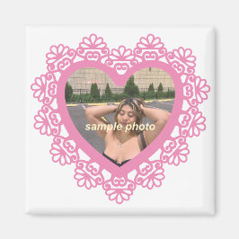 Imã Dingus Heart and Lace Magnet