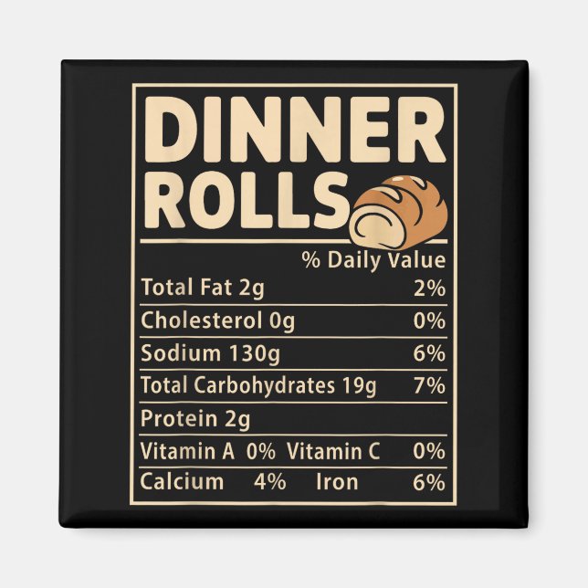 Imã Dinner Rolls Nutrition Facts Funny Bread Food Desi (Frente)