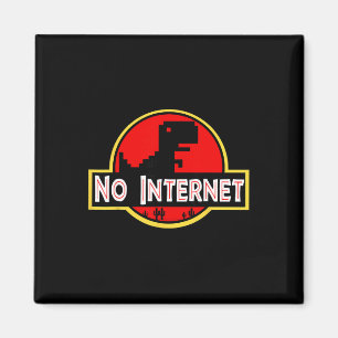 Imã Dino divertido nerd sem internet Ciência da Comput