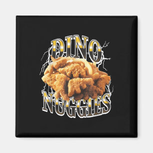 Imã Dino Nuggies Nova Engraçada Por Camiseta Masculina