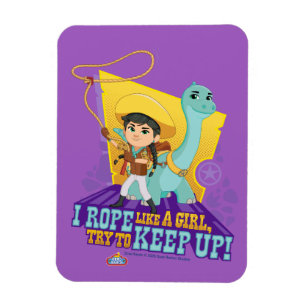 Ímã Dino Ranch   Min e Clover