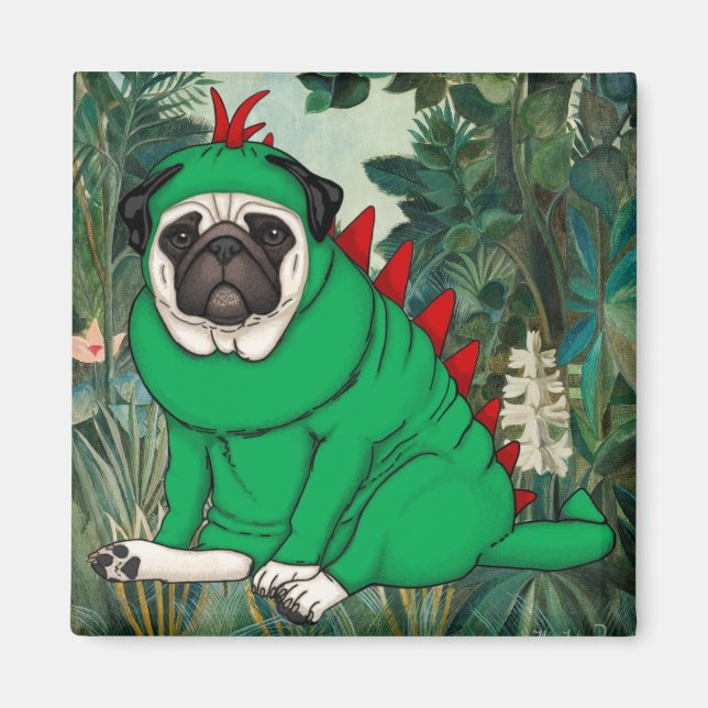 Imã Dinosaur Pug (Frente)