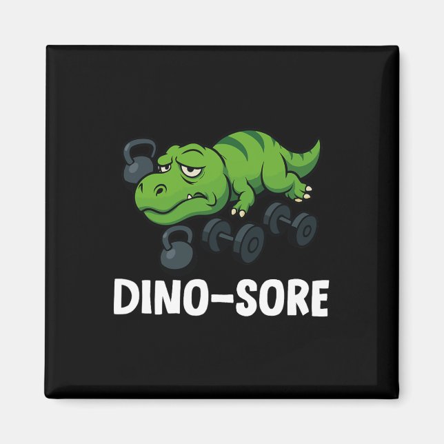 Imã Dinosore Funny T-rex Gym Workout  (Frente)