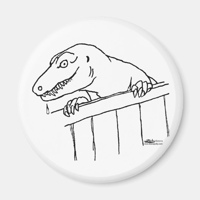 Imã Dinossauro Amigável da Vizinhança (Frente)