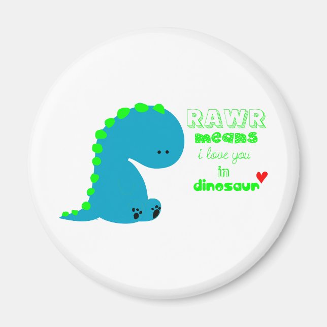 Imã Dinossauro Cento RAWR (Frente)