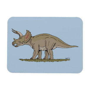 Ímã Dinossauro Cretáceo Tricerátops