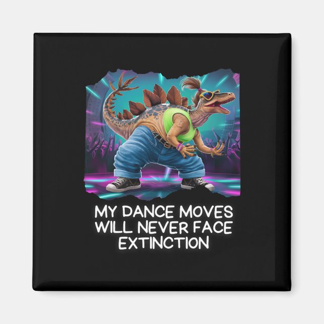 Imã Dinossauro Dança Funny Dancing Dino (Frente)
