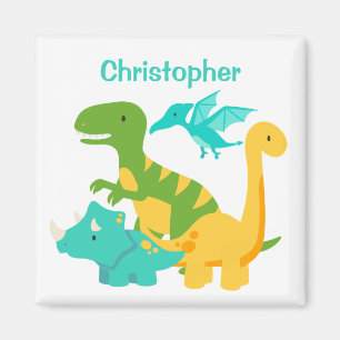 Imã Dinossauro das Crianças Bonitas Personalizado