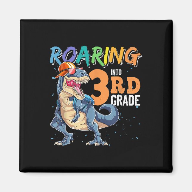 Imã Dinossauro De Volta à Escola Estou Pronto Para Dom (Frente)