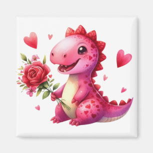 Imã Dinossauro Dia de os namorados bonito
