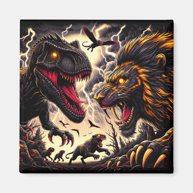 Imã Dinossauro e Luta Leão (Frente)