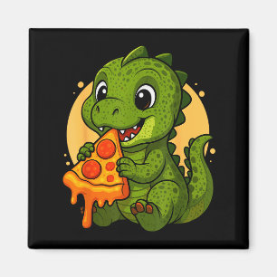 Imã Dinossauro Engraçado Comendo Zza Gráfico Meninos M