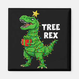 Imã Dinossauro engraçado de natal árvore rex dino papa
