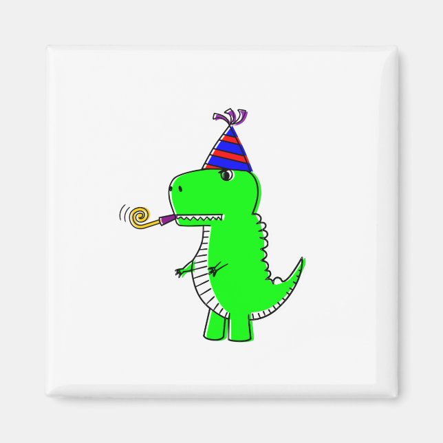 Imã Dinossauro Fofo de Aniversário (Frente)
