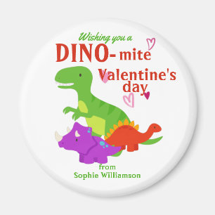 Imã Dinossauro para crianças Dia de os namorados Dino-