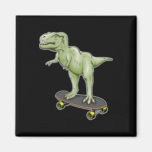 Imã Dinossauro Skate T-rex Dino Dinossauro 