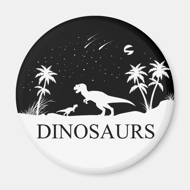 Imã Dinossauro Sob As Estrelas (Frente)