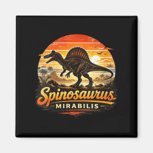 Imã Dinossauro Spinosaurus retrô engraçado feminino