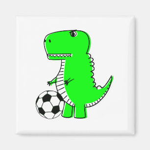 Imã Dinossauro Verde Adora Futebol