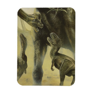 Ímã Dinossauros Antigos, Torvosaurus e Brachiosaurus