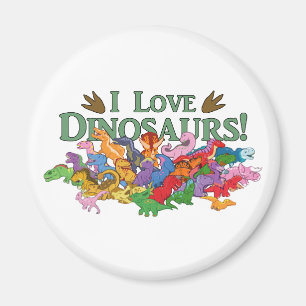 Imã Dinossauros bonitos e coloridos