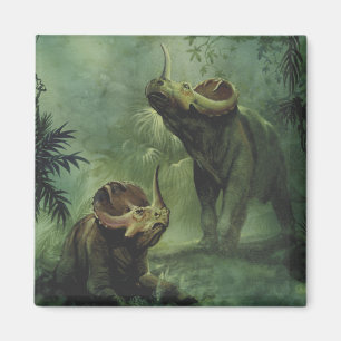Imã Dinossauros Vintage, Centrosaurus na Selva