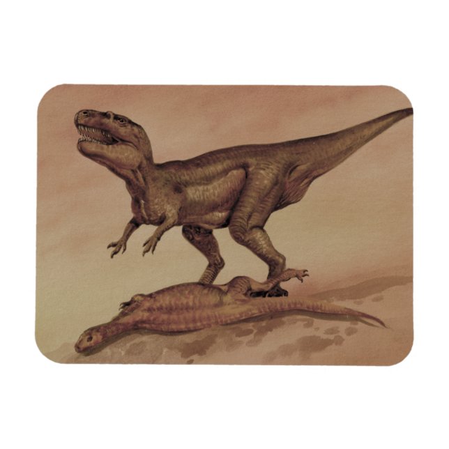Ímã Dinossauros Vintage, Giganotosaurus Carnívoro (Horizontal)