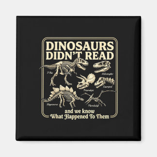 Imã Dinosssauros engraçados não leram crianças vermes
