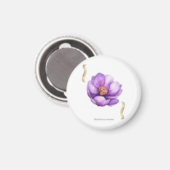 Imã Dipladenia Floral Design – Tropical (Front/Back)