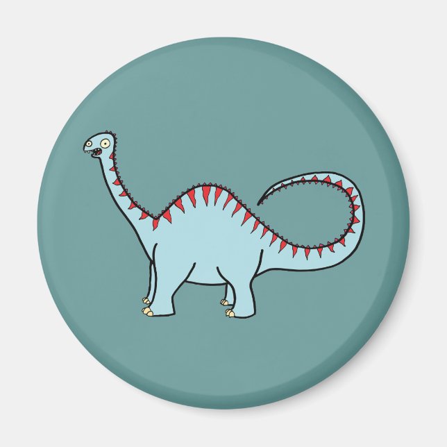 Imã Diplodocus Azul (Frente)