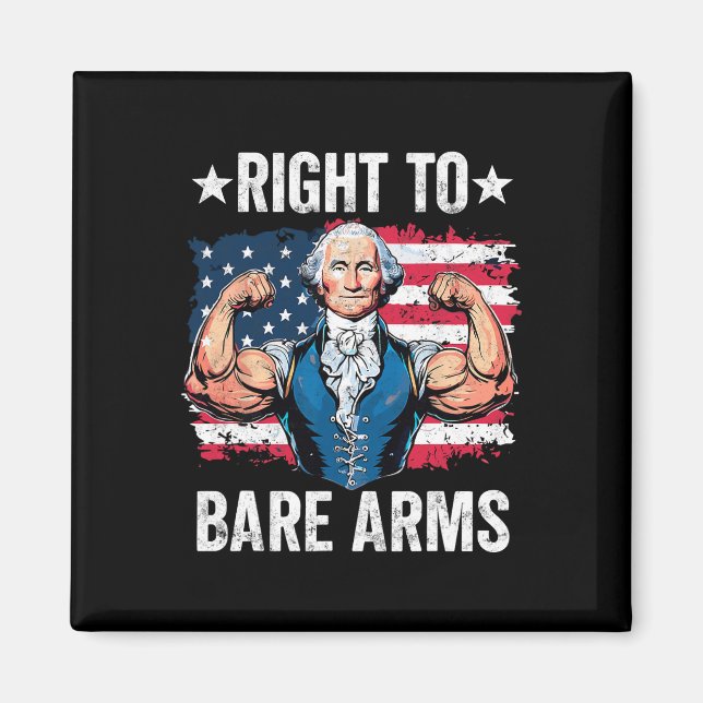 Imã Direito À Bare Arms George Washington Bodybuilder  (Frente)