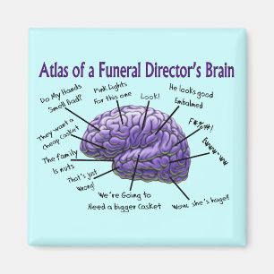 Imã Diretor Funerário/Mortican Funny Brain Design