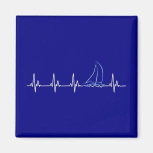 Imã Dirigindo Heartbeat Funny Sailboat