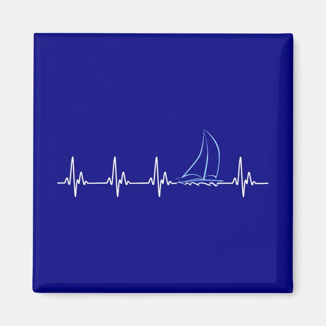 Imã Dirigindo Heartbeat Funny Sailboat (Frente)