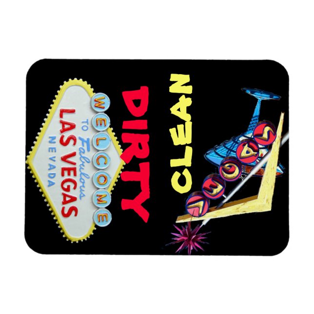 Ímã Dirty Clean Las Vegas (Horizontal)