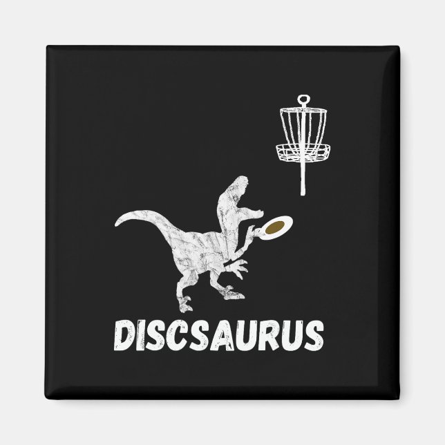Imã Disc Golf Dinossauro Frolfing T-rex Dino Divertido (Frente)